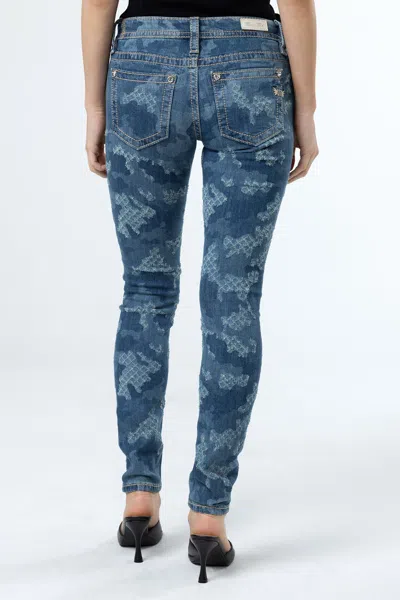 Miss Me Denim Camo Skinny Jeans In Medium Wash