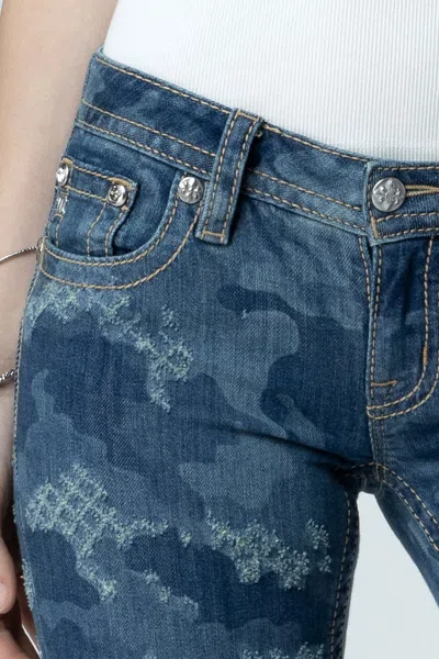 Miss Me Denim Camo Skinny Jeans In Medium Wash
