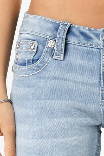Miss Me Ethereal Wings Bootcut Jeans In Light Wash
