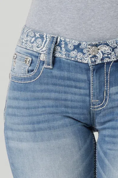 Miss Me Evermore Cropped Straight Jeans In Light Wash