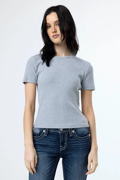 Miss Me Everyday Longline Tee In Black