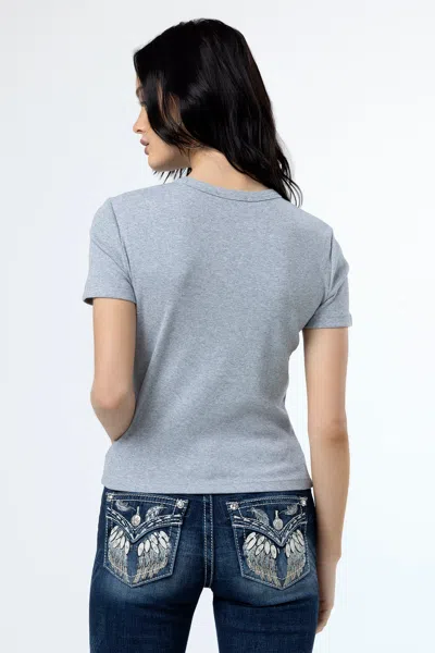 Miss Me Everyday Longline Tee In Black