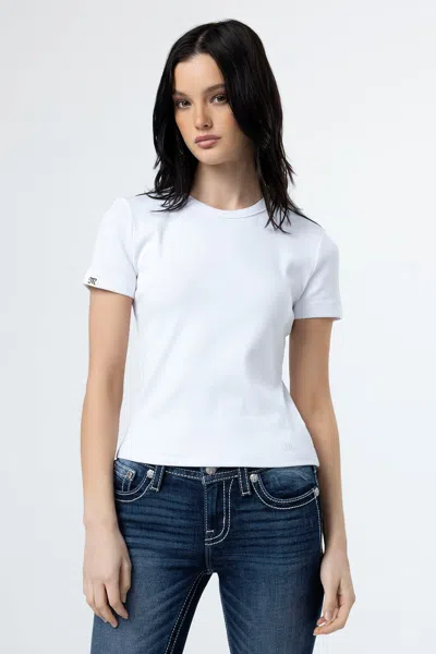 Miss Me Everyday Longline Tee In Black