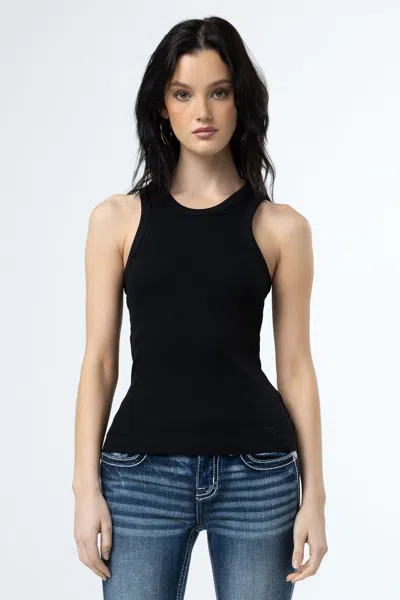 Shop Miss Me Everyday Seam Racerback Tank In Black