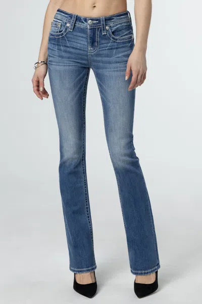 Miss Me Floral Bloom Bootcut Jeans In Light Wash