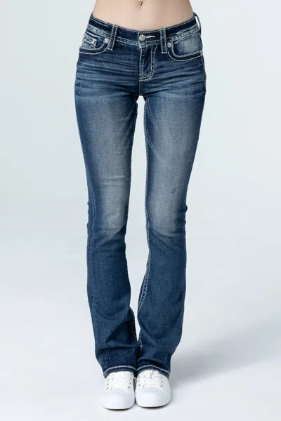 Miss Me Stars Below Bootcut Jean In Dark Wask In Med/dark Wash