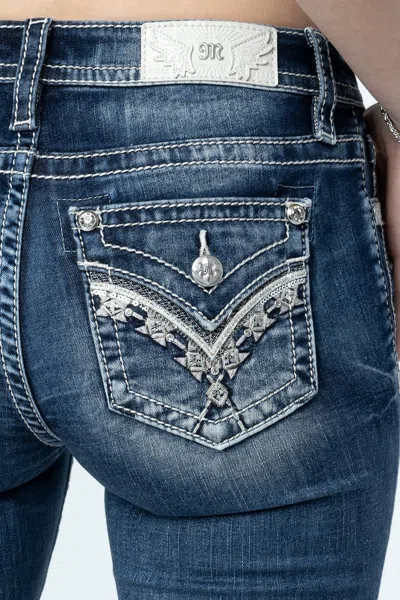 Miss Me Stars Below Bootcut Jean In Dark Wask In Med/dark Wash