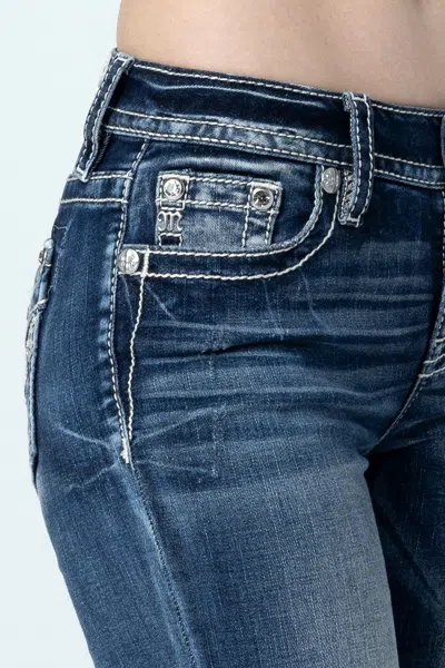 Miss Me Stars Below Bootcut Jean In Dark Wask In Med/dark Wash