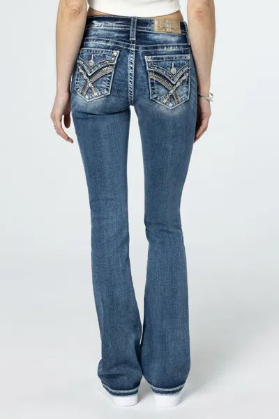 Shop Miss Me Golden Arches Bootcut Jeans In Med/dark Wash