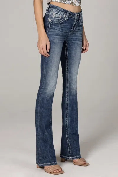 Miss Me Golden Wing Bootcut Jeans In Medium Wash