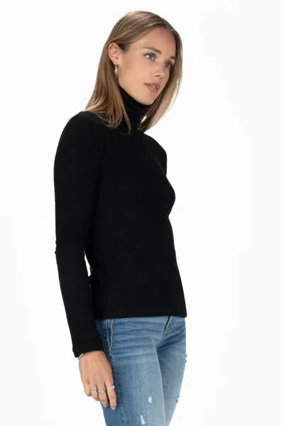 Miss Me Knitted Turtle Neck Top In Black