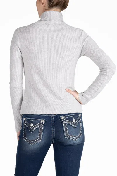 Miss Me Knitted Turtle Neck Top In Black