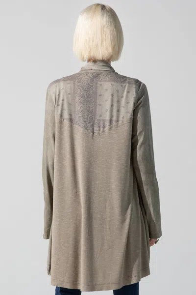 Miss Me Open Drape Cardigan In Green