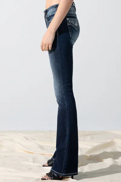 Miss Me Paisley On Me Bootcut Jeans In Med/dark Wash