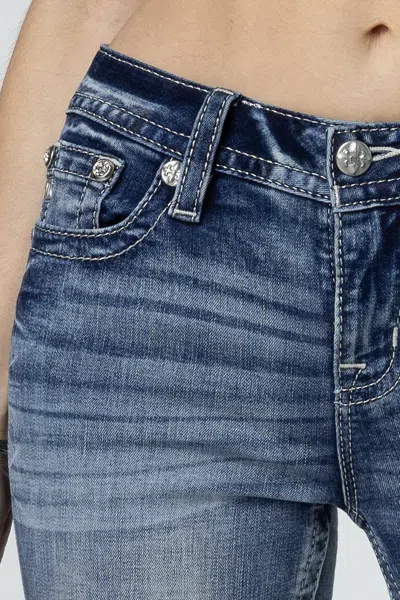 Miss Me Pop Wing Bootcut Jeans In Medium Wash