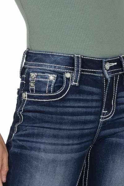Miss Me Rope & Boots Bootcut Jeans - 33 / 34" / Dark Wash In Dark Wash