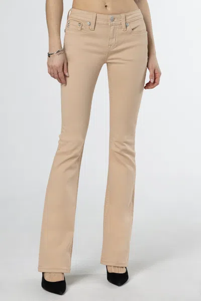 Miss Me Subtle Cross Bootcut Jeans In Beige