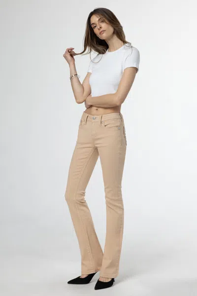 Miss Me Subtle Cross Bootcut Jeans In Beige