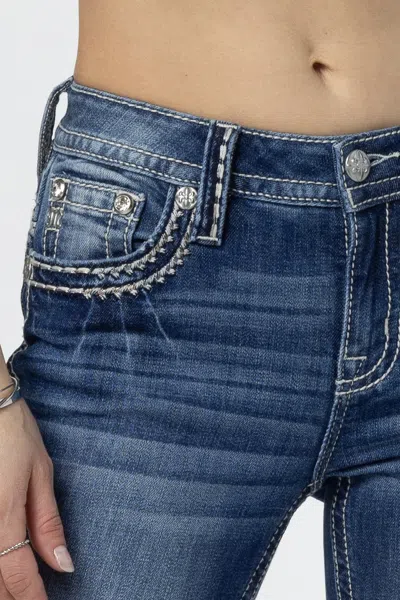 Miss Me Subtle Silver And Bronze Bootcut Jeans In Medium Wash