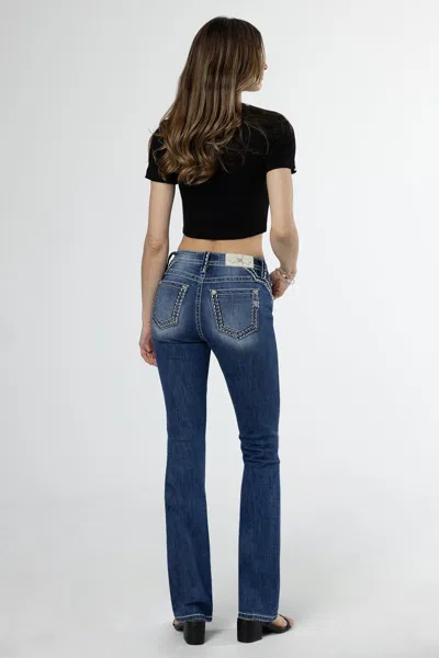 Miss Me Subtle Silver And Bronze Bootcut Jeans In Medium Wash