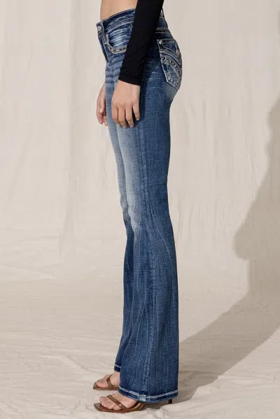 Miss Me Tribal Road Bootcut Jeans In Med/dark Wash