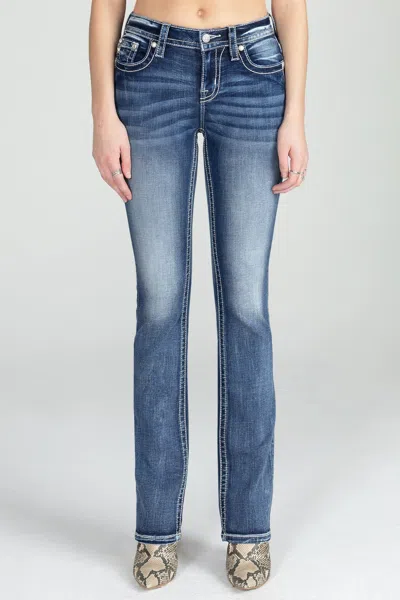 Shop Miss Me Zig Zag Bootcut Denim - 27 / 34" / Medium Wash