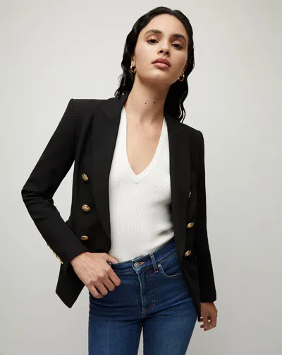 Veronica Beard Miller Dickey Jacket Black Gold In Black/gold