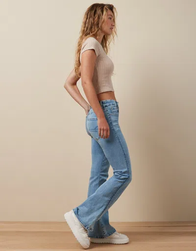 American Eagle Outfitters Ae Luxe Super High-waisted Flare Jean In Multi