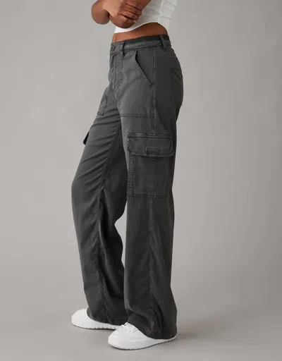 American Eagle Outfitters Ae Dreamy Drape Stretch Cargo Super High-waisted Baggy Wide-leg Pant In Multi