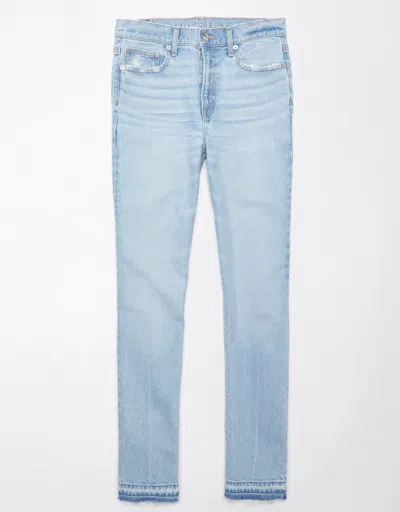 Shop American Eagle Outfitters Ae Stretch Super High-waisted Straight Jean In Multi