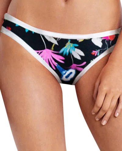 Seafolly Scuba Hipster Bikini Bottom In Sea Flower Festival Black In Multi