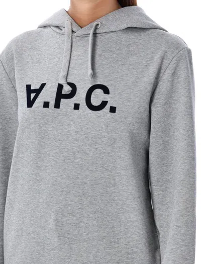 Apc A.p.c. Hoodie Standard Grand Vpc In Gris Chine / Dark Navy