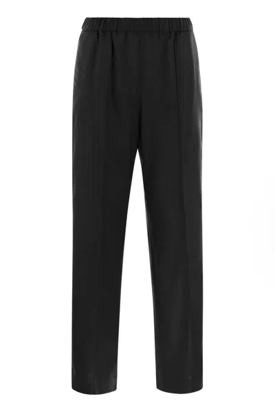 Fabiana Filippi Wool Blend Pants In Black