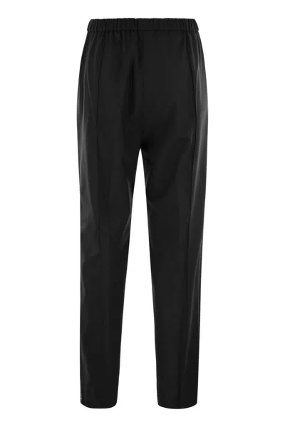 Fabiana Filippi Wool Blend Pants In Black