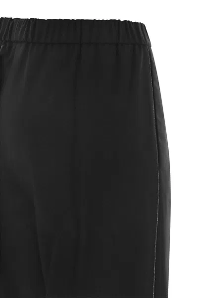 Fabiana Filippi Wool Blend Pants In Black