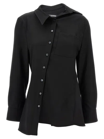 Jacquemus Black Les Sculptures 'la Chemise Pablo' Shirt In Black