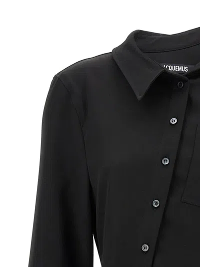 Jacquemus Black Les Sculptures 'la Chemise Pablo' Shirt In Black