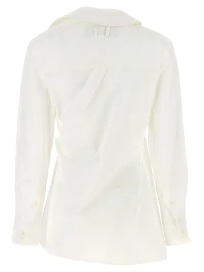 Jacquemus Pablo Asymmetric Button-up Shirt In White