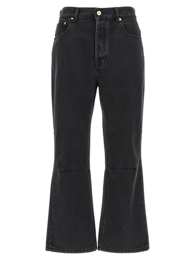 Shop Jacquemus 'le De-nîmes Court' Jeans In Black