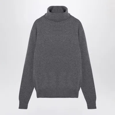 Shop Ami Alexandre Mattiussi Ami Paris Light Turtleneck Jumper In Grey