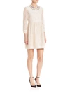 RED VALENTINO Chantilly Lace Collared Dress
