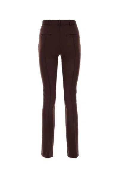 Sportmax Pantalone Skinny Ricetta In Nylon Stretch Cioccolato Donna In Brown