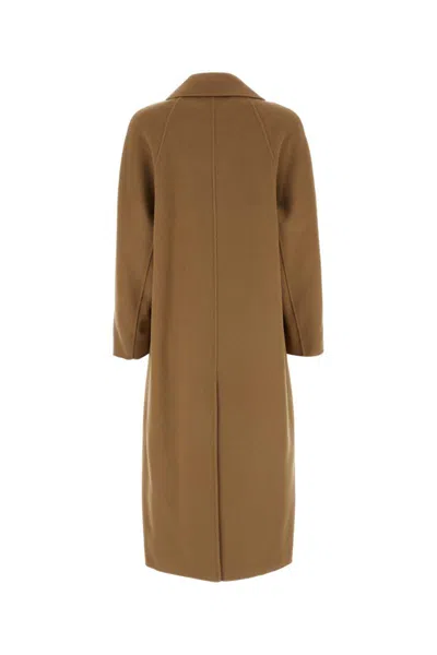 S Max Mara Camel Wool Capi Coat In Brown