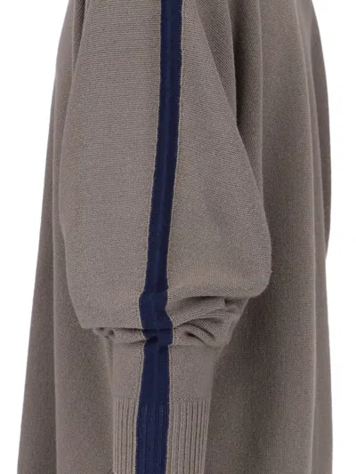Issey Miyake Framework Knit Sweater In Grey