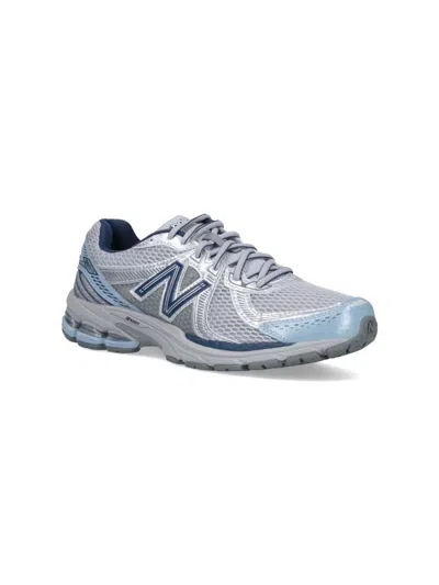 New Balance 860v2 Rubber And Mesh Sneakers In Grey