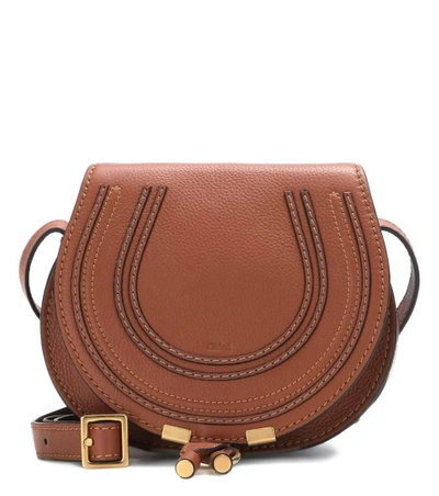 Shop Chloé Marcie Small Leather Shoulder Bag In Tae
