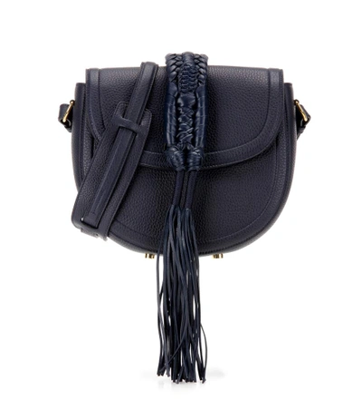 Shop Altuzarra Ghianda Saddle Knot Leather Shoulder Bag In Eavy