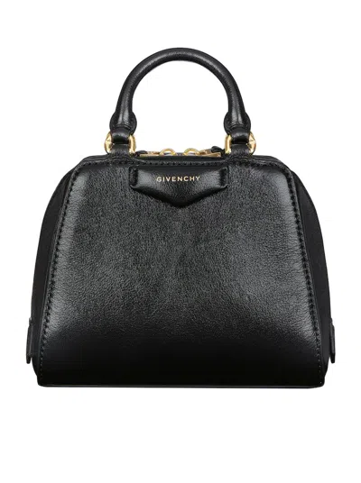 Shop Givenchy Antigona Cube Nano Leather Bag In Black