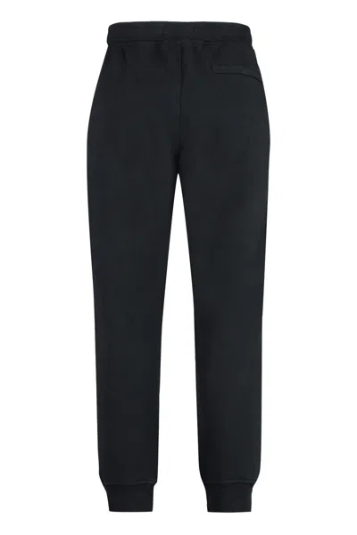 Shop Stone Island Cotton Track-pants In Black