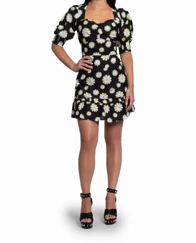 Nicole Miller Hazy Daisy Cotton Mini Skirt In Multi